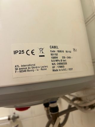 Termo eléctrico CABEL