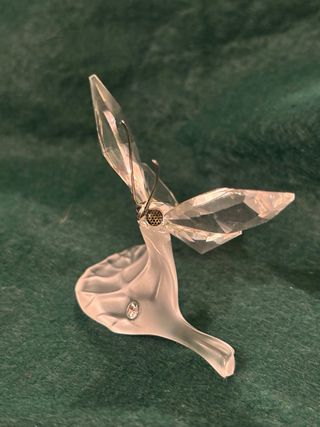 Swarovski farfalla su foglia