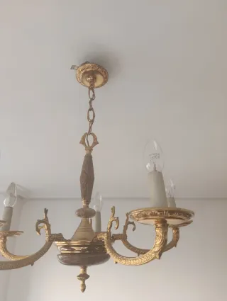 Lámpara de techo vintage mármol y metal