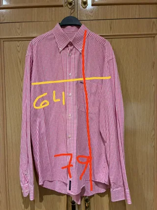 Camisa McGregor cuadros rosa y blanco Talla XXL