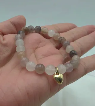 Pulsera Cuarzo Rutilado • 8mm • Nueva