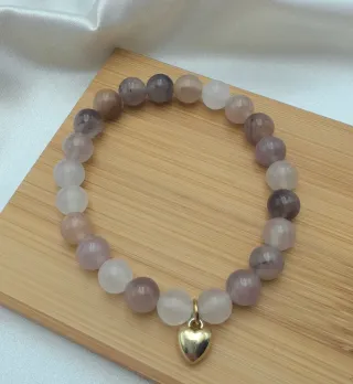 Pulsera Cuarzo Rutilado • 8mm • Nueva