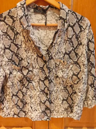 Camisa Bershka S Estampado Serpiente