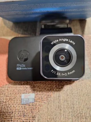 Cámara Coche HP F965s Dashcam 2K con tarjeta micro