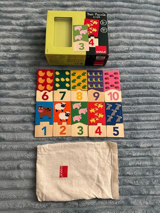 Puzzle madera Goula Duo 1-10 animales