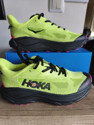 Zapatillas Hoka Verde y Rosa Sólo envío