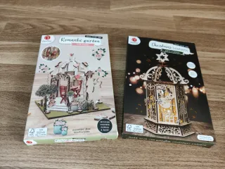 2 Puzles 3D Deco Time: Jardín Romántico y Linterna