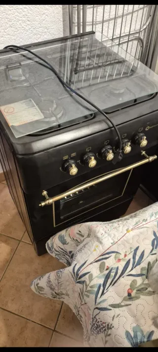 Cocina de gas negra Soltherm