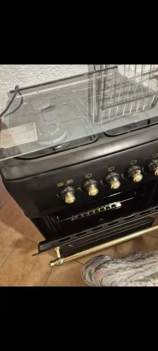 Cocina de gas negra Soltherm