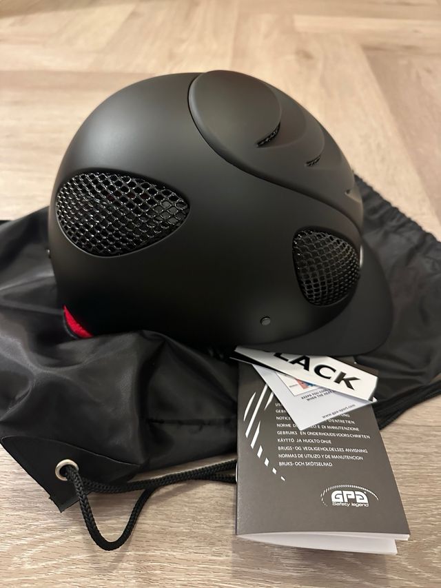 Casco tg 57, GPA, nero, nuovo con cartellino