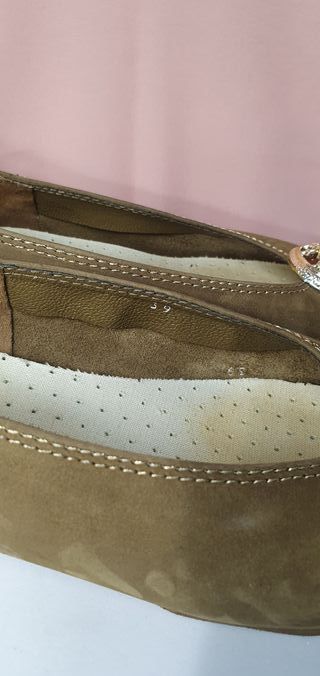 Ballerine vintage camoscio fibbia Ambra