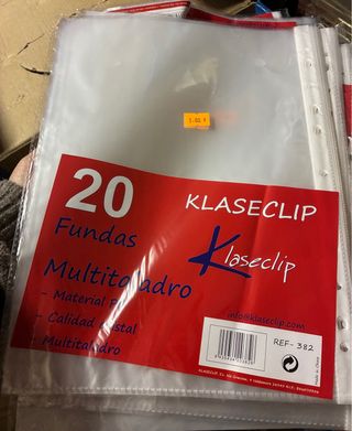 20 Fundas Multitaladro Kaseclip Cristal