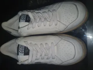 Golden Goose GGDB/Ballstar Sneakers Blancas Plata