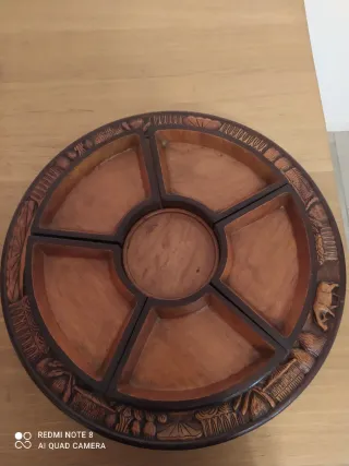 Bandeja giratoria vintage para aperitivos