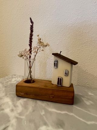 Decorazione artigianale con casetta