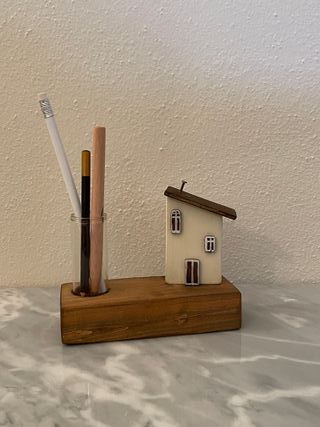 Decorazione artigianale con casetta