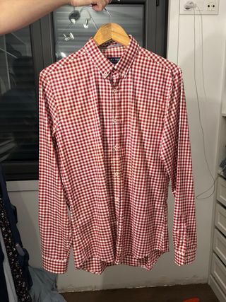 Camisa Zara cuadros rojo y blanco