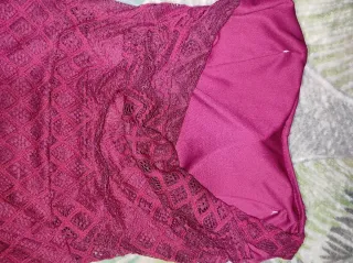 Vestido fiesta morado encaje años 90