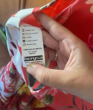 Vestido de fiesta floral naranja