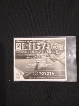 Cromo Messi F.C. Barcelona