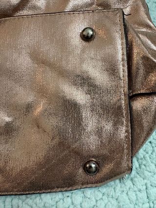 Bolso brillante oro rosa