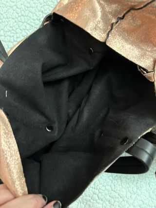 Bolso brillante oro rosa