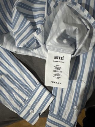 Camisa Ami Paris Rayas Azul Talla L