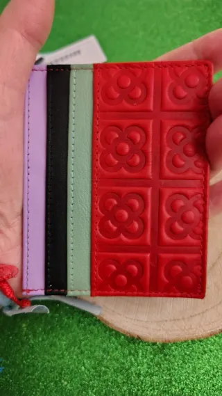 Tarjetero de piel diseño Panot de Seruka