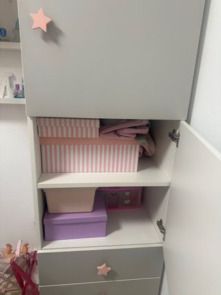 Armario PLATSA gris y blanco IKEA