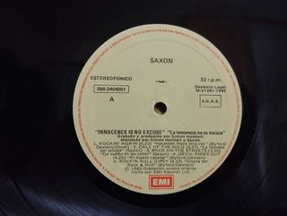 Vinilo LP Saxon - Innocence Is No Excuse