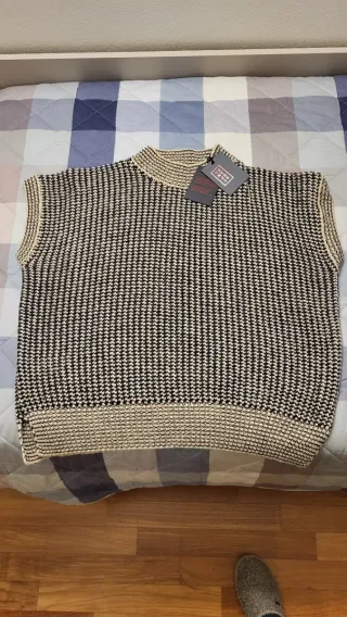 Gilet donna fantasia pied de poule