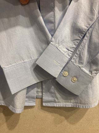 Camisa entallada Massimo Dutti azul mujer