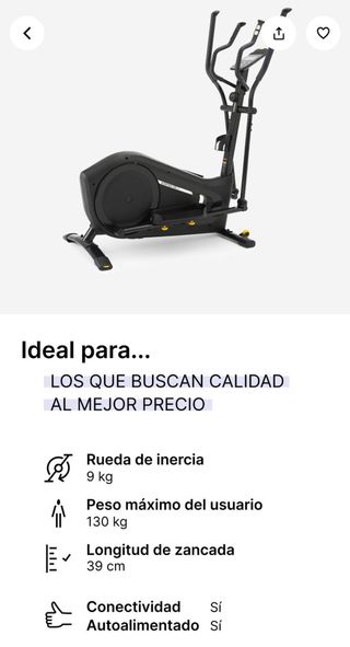 Bicicleta Elíptica Decathlon (24 mesi di garanzia)