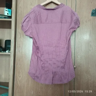 Blusa H&M Talla 44 Rosa Rayas