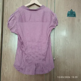 Blusa H&M Talla 44 Rosa Rayas