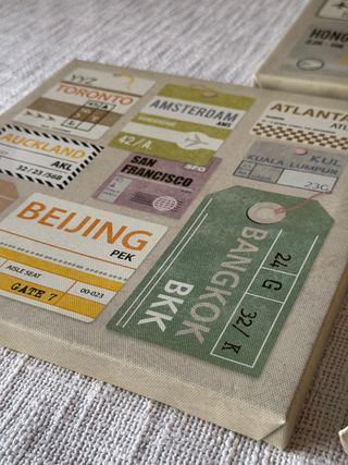 Cuadros Decorativos Estilo Etiqueta de Equipaje