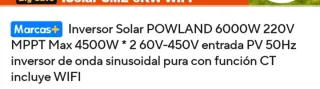 Inversor Solar 6000W ON GRID