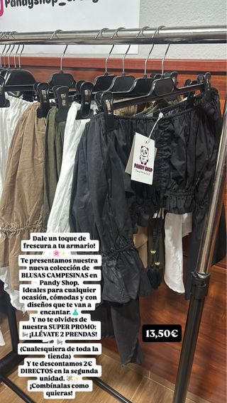 Blusa Campesina Pandy Shop Talla Única