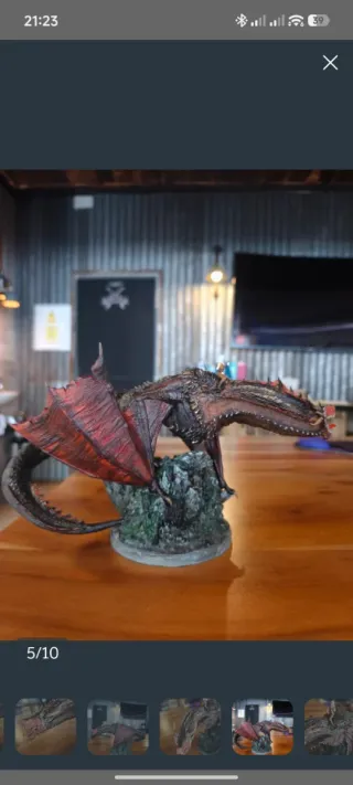 Figura Dragón Resina Juego de Tronos