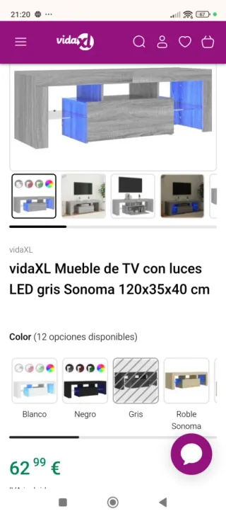 Mueble TV gris Sonoma