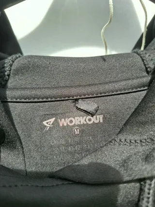 Sudadera Cropped Negra Workout Talla M