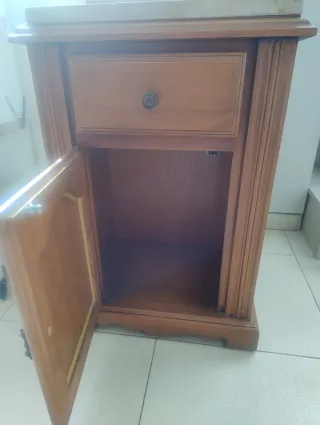 Mesa madera y mármol