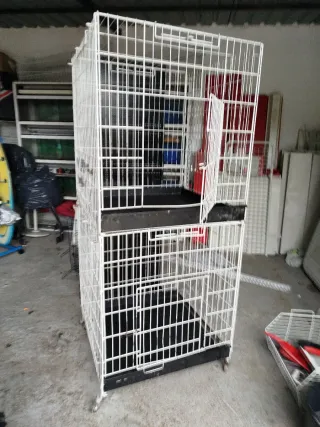 Jaula para perros grande 2 niveles