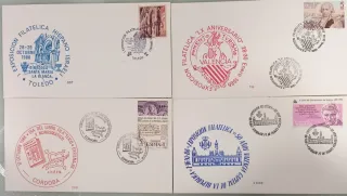 4 Tarjetas Conmemorativas año 1986