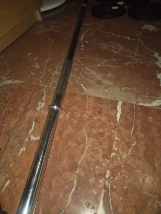 Barra Domyos 120cm + 12kg Discos + Cierres