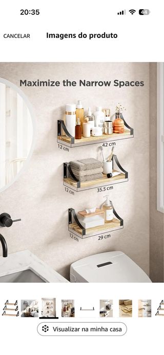 Estanterías de pared madera y metal