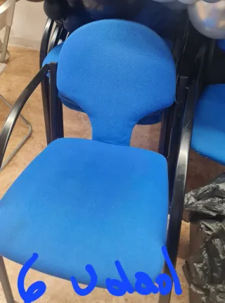 Sillas de oficina azules 22unidafed a 15€ cada una