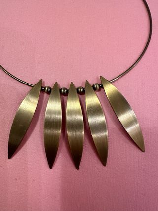 Gargantilla collar dorado y plateado