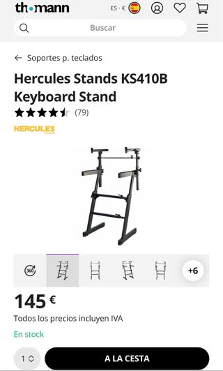 Soporte Doble Teclados Hércules