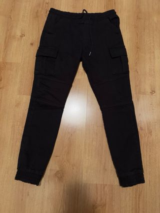 Lote 2 Pantalones Cargo Hombre Verde y Negro